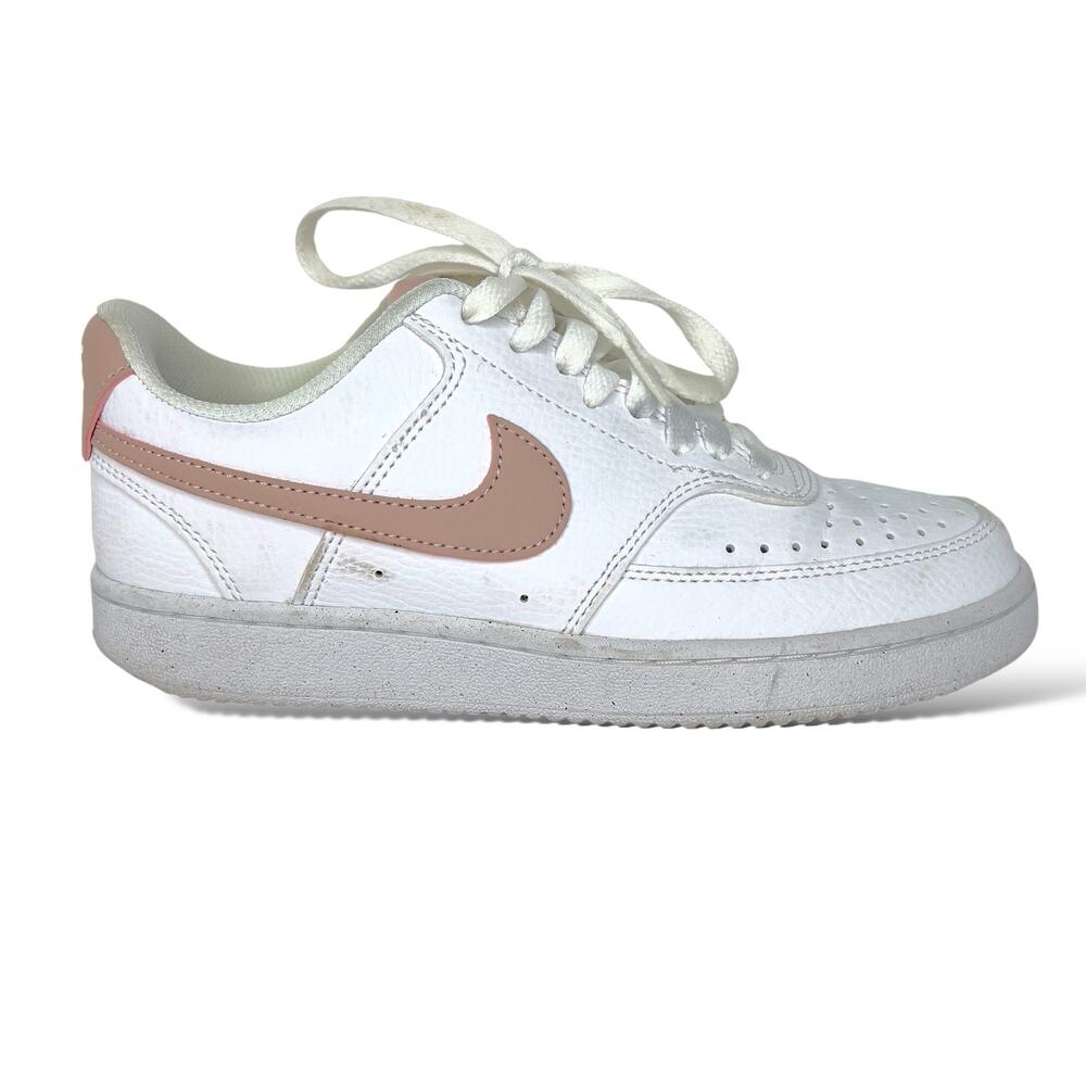 Nike 6 Womens Court Vision Low Next Nature Sneaker Shoes White Pink *flaw